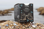 Kraft bag pyramid tea bag Monterey California tea bags eco friendly loose leaf split tea tea beach sea otters tea gifts